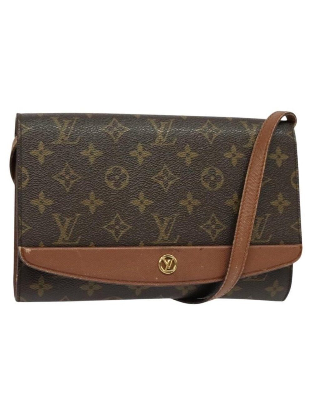 Authentic LOUIS VUITTON Monogram Bordeaux 24 Shoulder Bag M51798 LV